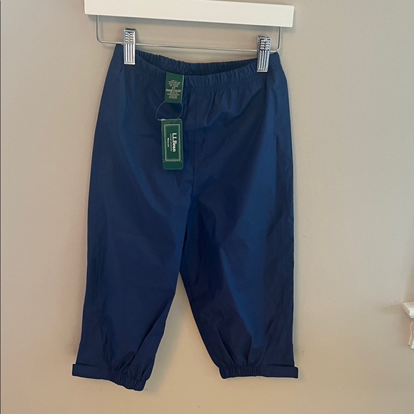 L.L. Bean Navy Rain Pants - Picture 1 of 3